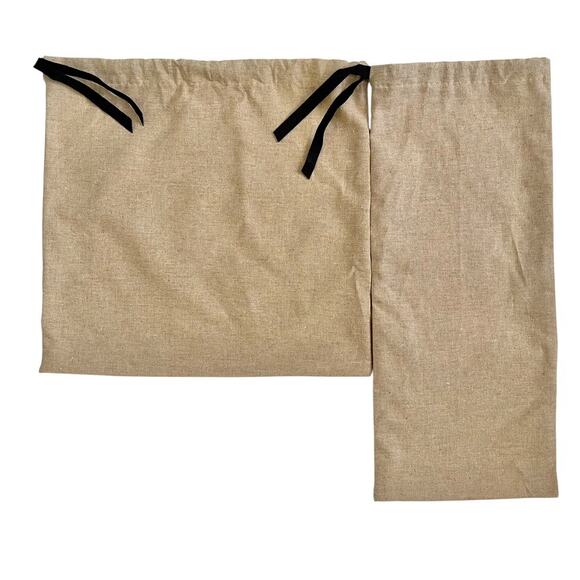 Gucci Natural-Colored Drawstring Dust Bags Protective Covers Sleepers Set of Two - Picture 3 of 7